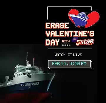 5 Star Erase Valentine's Day livestream promotion artwork.