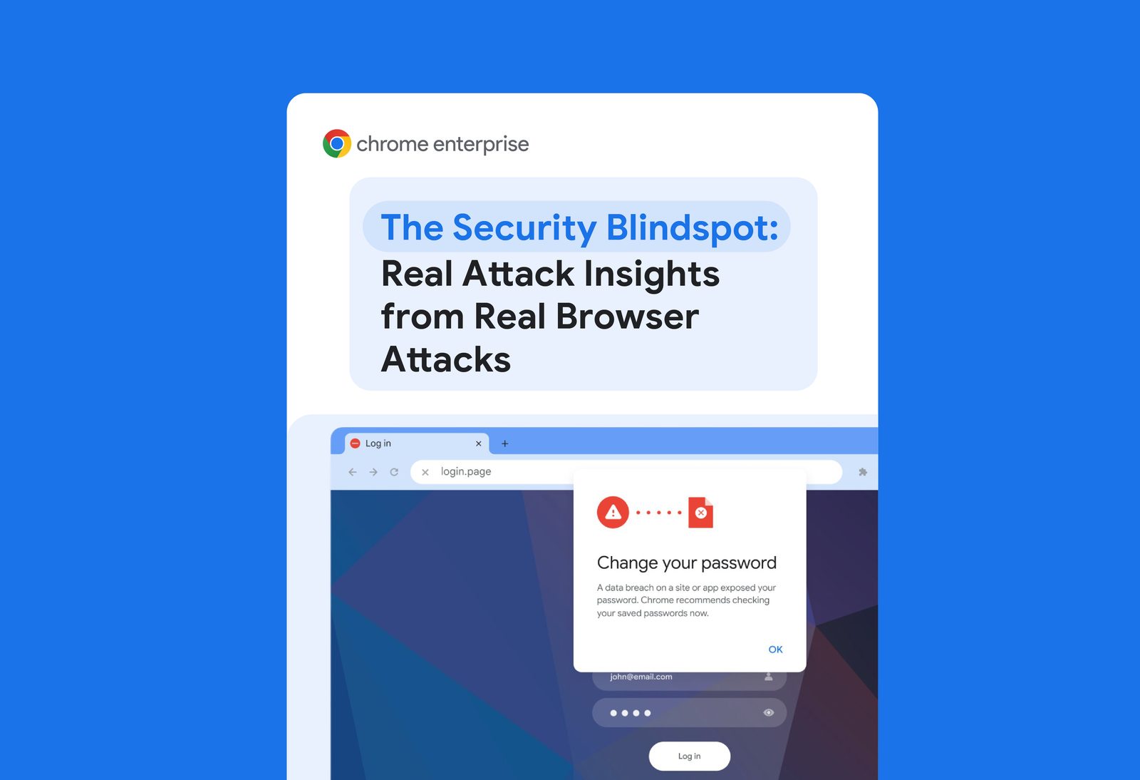 Whitepaper cover: The Security Blindspot, real attack insights from real browser attacks.