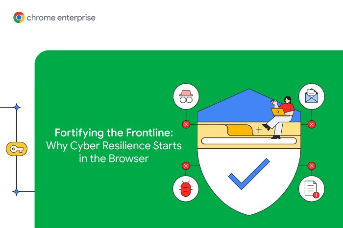 Editorial graphic: fortifying the frontline, why cyber resilience starts in the browser.