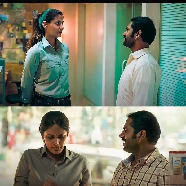 Side-by-side social post pairing a moment from Season 1 with its echo in Season 2.
