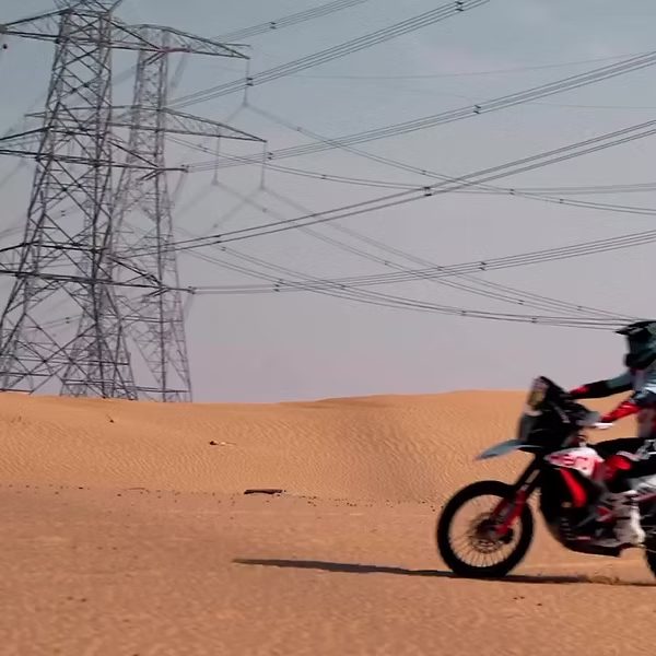 Countdown creative for the Abu Dhabi Desert Challenge, built from rally photography and campaign typography.