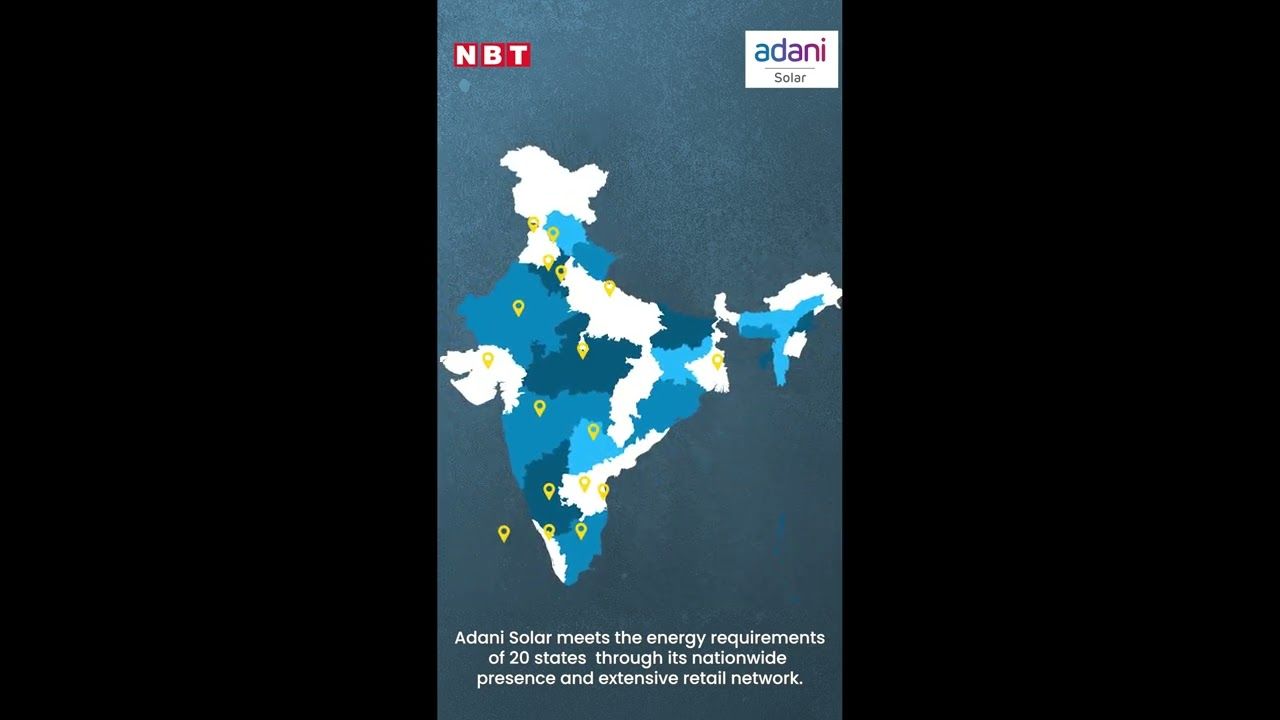 Poster frame from the Adani Solar short-form film on Navbharat Times.